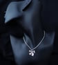 Silver abstract leaf pendant - Image 1
