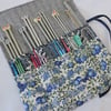 Knitting Needle Crochet Hook Roll  Blue Seconds Sunday