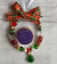 Beaded Ring Christmas Decoration with Christmas Tree - Image 5