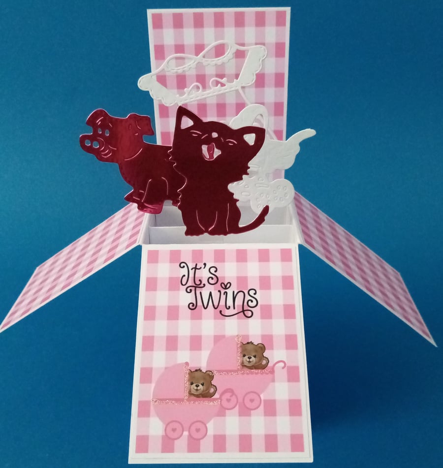 Twin Baby Girl's Card