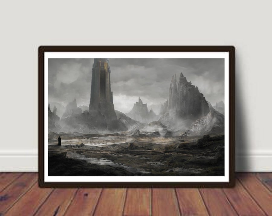 The Dark Tower Fantasy Art Print 18"x24", Home Decor Art Poster