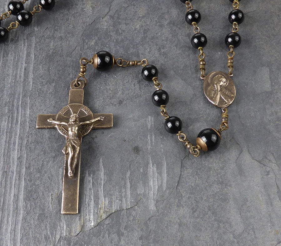Large Black Onyx Rosary