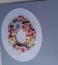 Easter card. Mothers Day card. Flower wreath card. Ref 403