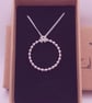 Sterling Silver Beaded Circle Pendant - Ring - Image 5