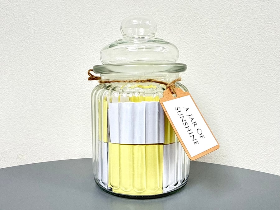 Jar of Sunshine, 50 Positive Uplifting Affirmation Quotes, Pick Me Up Gift
