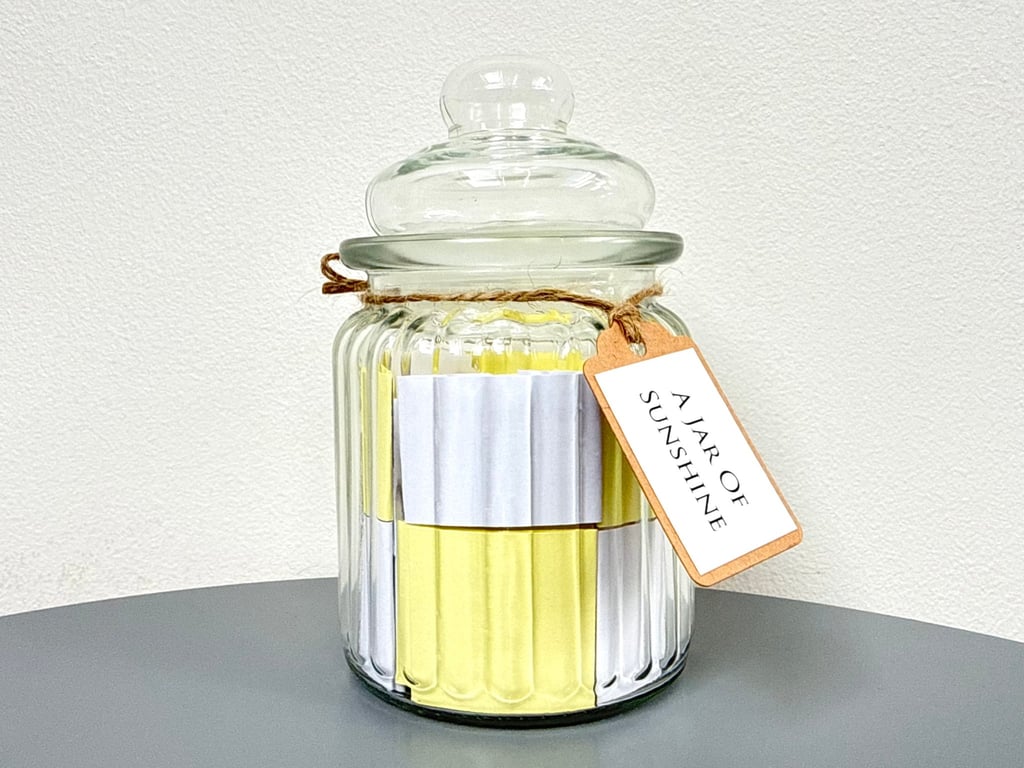 Jar of Sunshine, 50 Positive Uplifting Affirmation Quotes, Pick Me Up Gift
