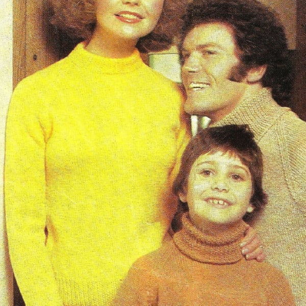 VINTAGE KNITTING PATTERN Family at Play Sweaters