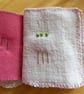 The pink and white needlecase, with pockets, pins, needles and  samples - Image 6