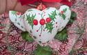 Christmas ceramic heart baubles