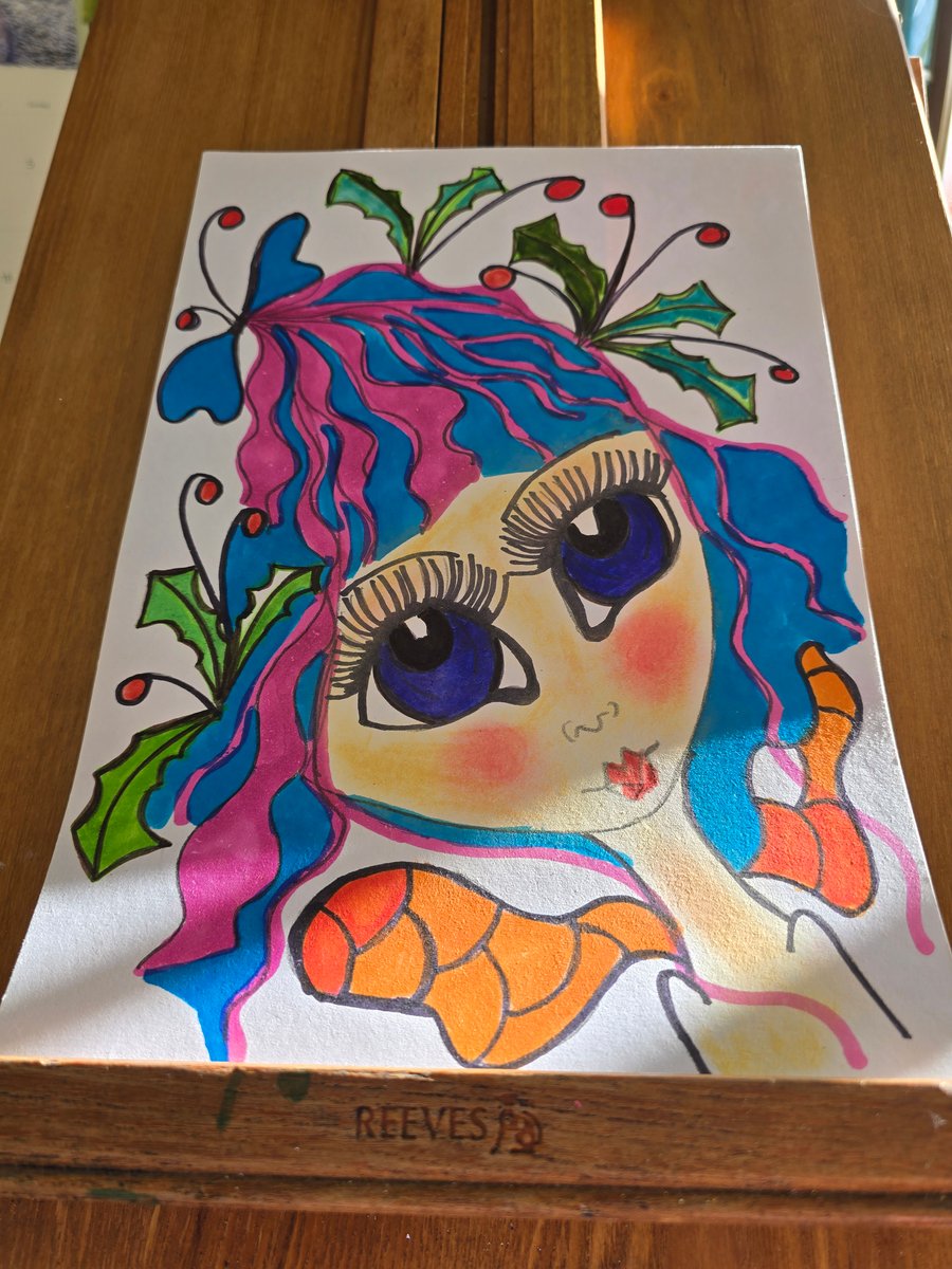 Christmas Fairy Drawing 