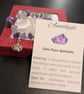 Amethyst Natural Gemstone Bracelet with charm and meaning card 