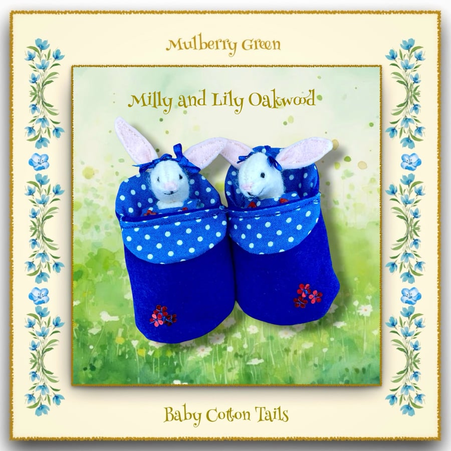 Milly and Lily Oakwood - Twin Baby Cotton Tails in Sleeping Bags