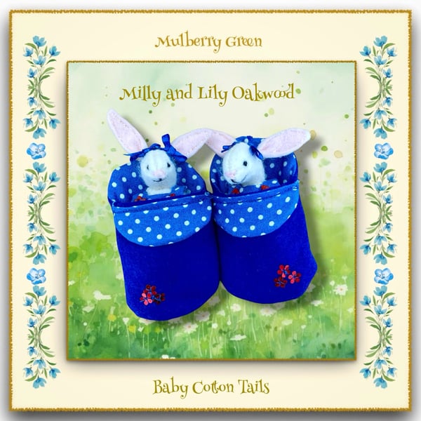 Milly and Lily Oakwood - Twin Baby Cotton Tails in Sleeping Bags