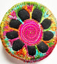Textile Brooch Small Free Machine Embroidery 