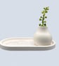 White Oval Catchall Tray With Flower Imprints  - Image 6