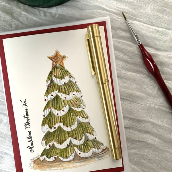 Madeleine Christmas Tree – Handmade Christmas Card