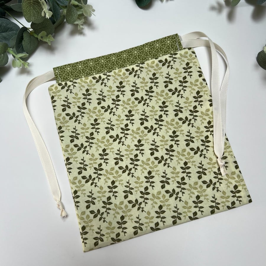 Fabric Drawstring Bag: Fully Lined Reusable Gift Bag, Toiletries Bag, Travel Bag