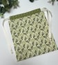 Fabric Drawstring Bag: Fully Lined Reusable Gift Bag, Toiletries Bag, Travel Bag