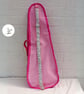 Sale: Eye-catching, Pink Roses Concert Ukulele Soft Case, Uke Gig Bag - Image 5