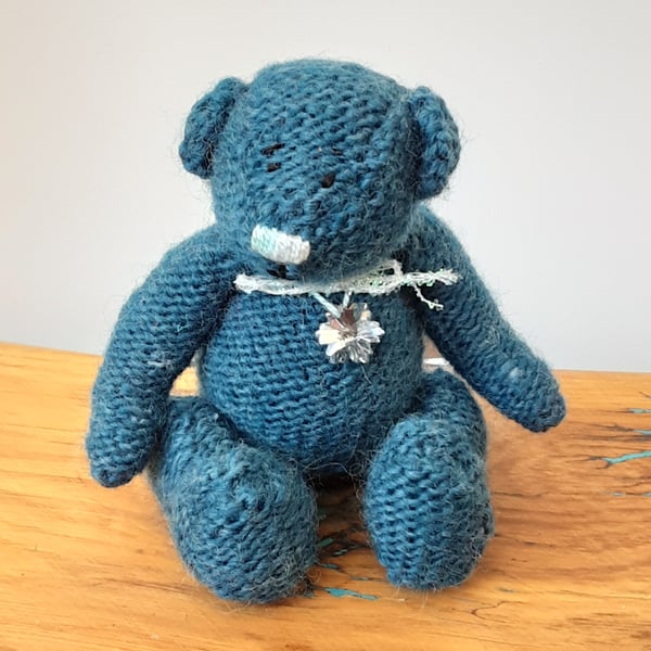Hand knitted collectors Teddy Bear