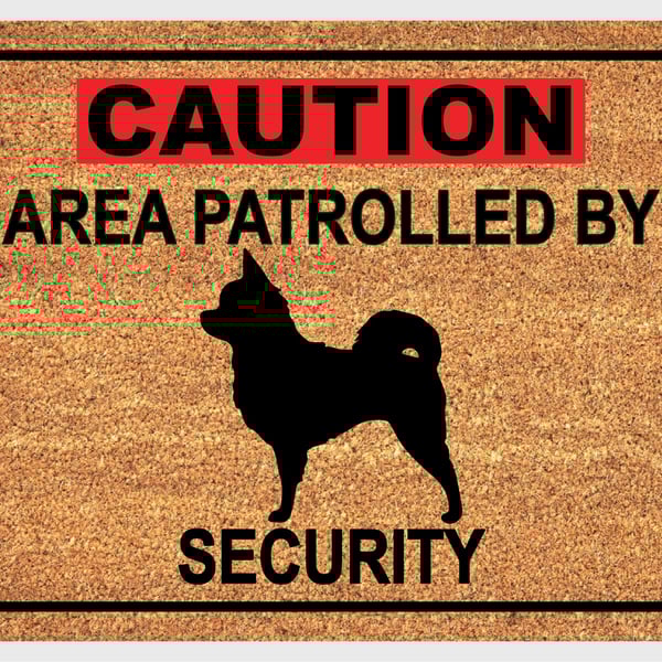 Chihuahua Security Door Mat No.6 - Chihuahua Welcome Mat - 3 Sizes