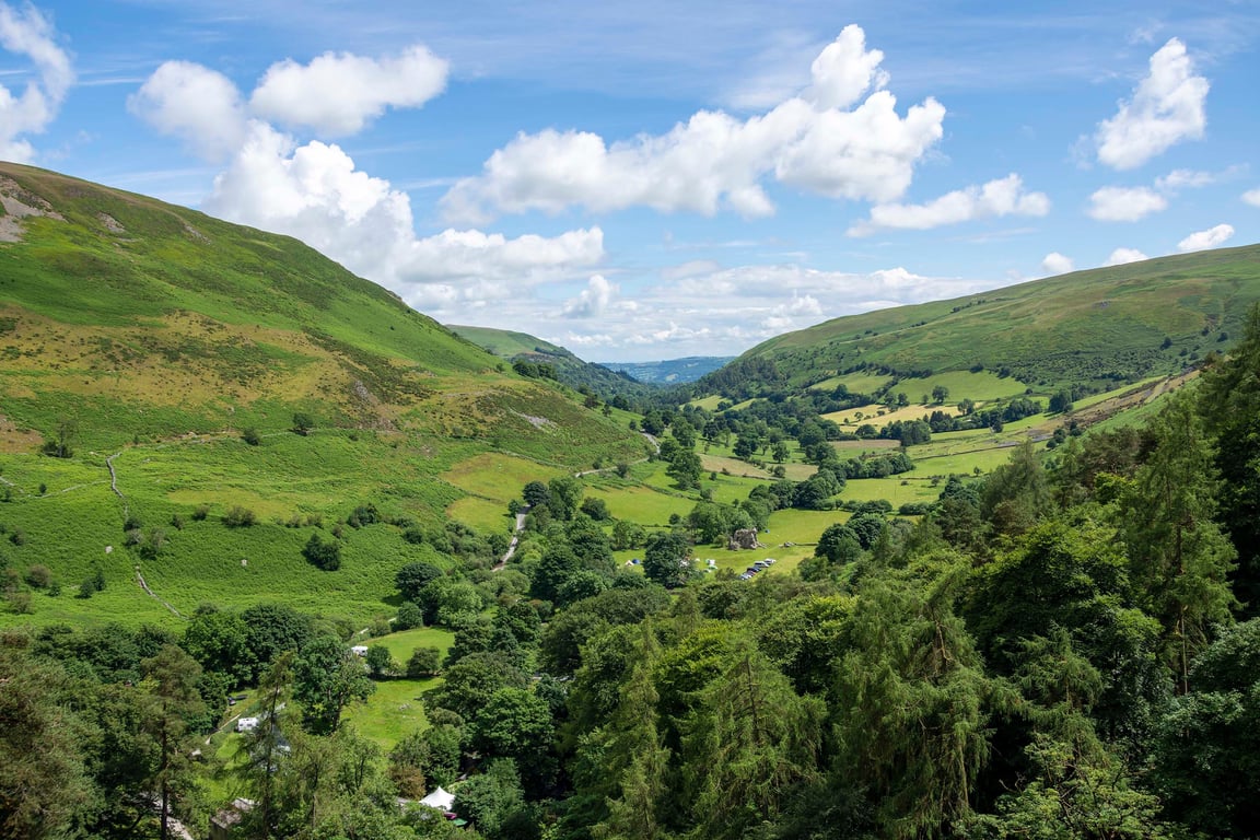 Top of Pistyll Rhaeadr falls print