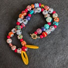 Multicoloured Fun Beaded Necklace 