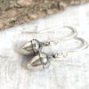 Sterling Silver Little Acorn Earrings - Acorn Charms - Woodland Earrings 