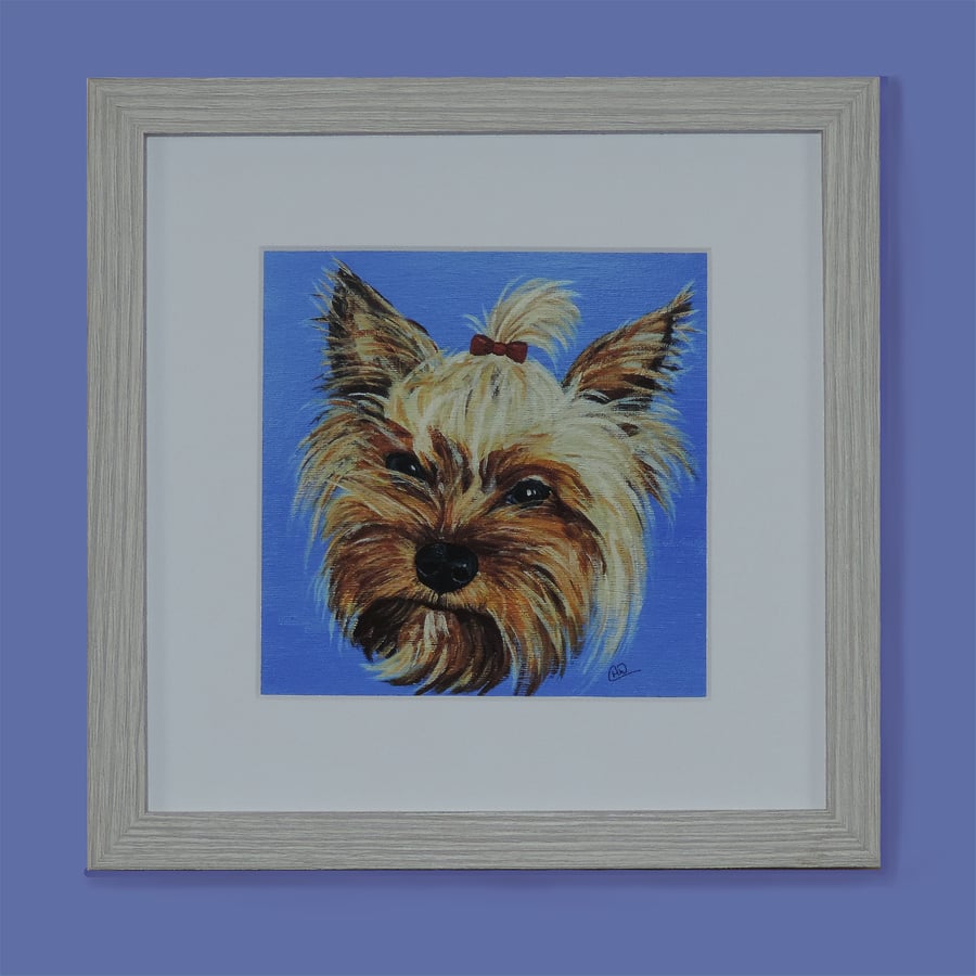Yorkie Dog Fine Art Print 6x6"