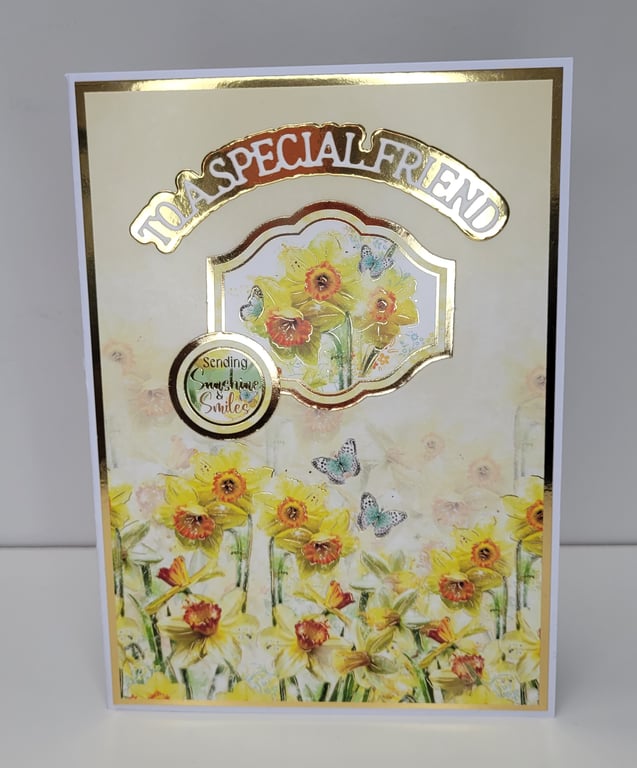 Daffodils - To A Special Friend - Blank Any Occasion Greetings Card