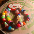 Rainbow candy bracelets duo set