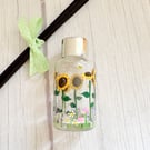 Reed Diffuser Bottle Hand Painted with Sunflowers 