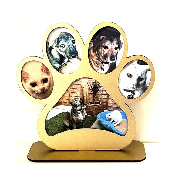 Anima Paw print Wooden Picture Frame