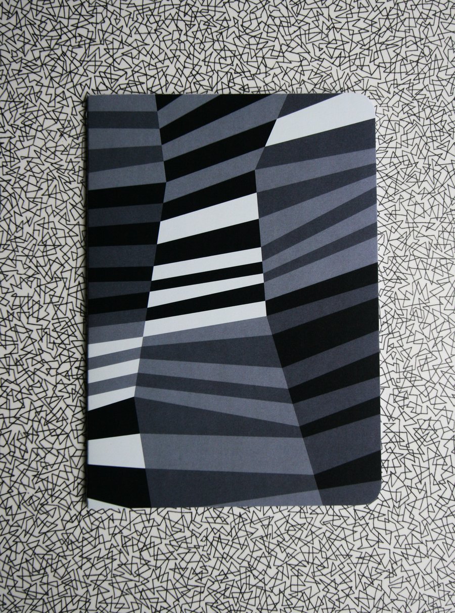 Mid Century Abstract A5 Blank Notebook - Dazzle 'Fold'