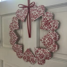 Skandi style paper star and loveheart wreath
