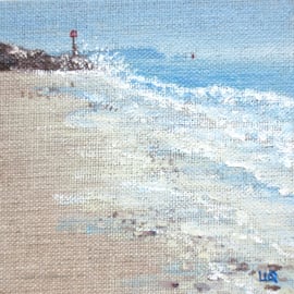 Original beach painting from Bournemouth to the Isle of Wight and the Needles