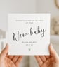 Personalised new baby card, card for new baby, modern baby card, baby keepsake