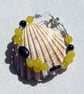 Yellow Agate & Black Onyx Gemstone Beaded Chakra Bracelet "Daffodil" - Image 2