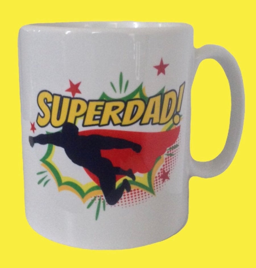 Superdad! Mug for Dad's at Christmas, Birthday, Fathers Day