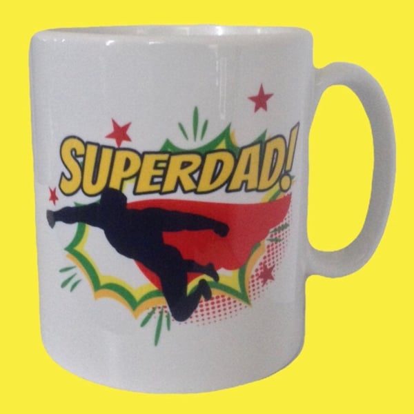 Superdad! Mug for Dad's at Christmas, Birthday, Fathers Day