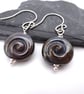 lampwork glass spiral earrings - Image 1