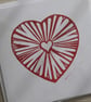 Handprinted heart greetings card - Image 3