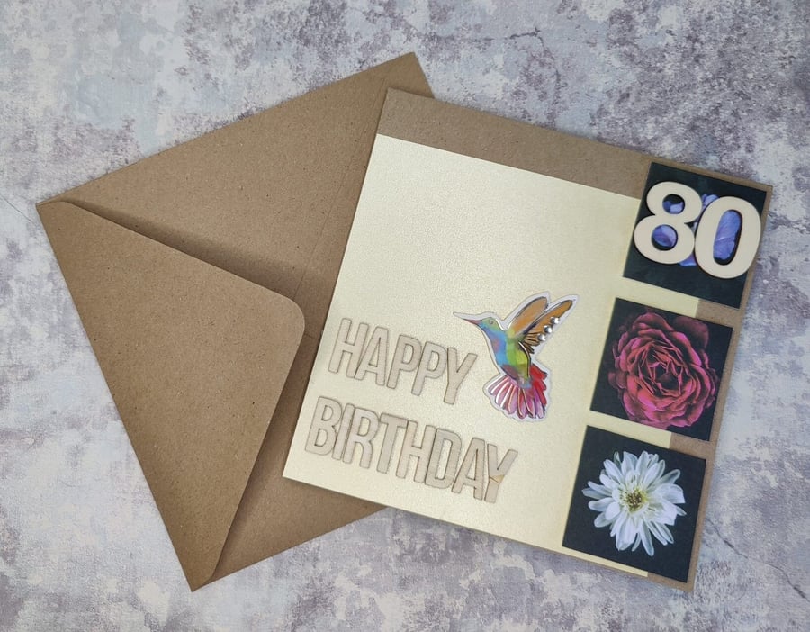 Bespoke 80th Birthday Card - Folksy