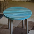 50 cm Round Coffee Sofa Side Table Hand painted Sea Breeze Colour Scheme 