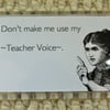 Don't Make Me Use My Teacher Voice Magnet