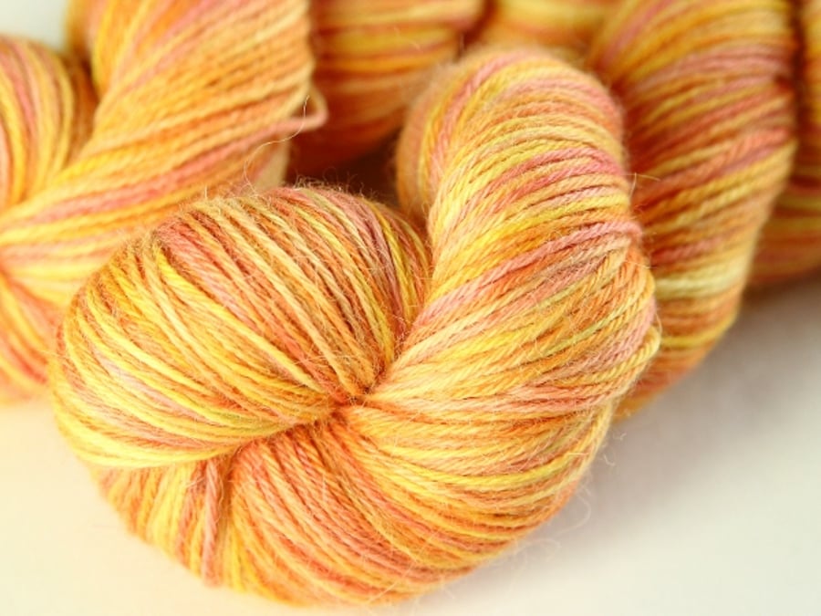 SALE Nectarine - baby alpaca 4-ply yarn