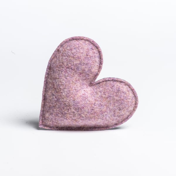 Merino Lambswool lavender filled heart