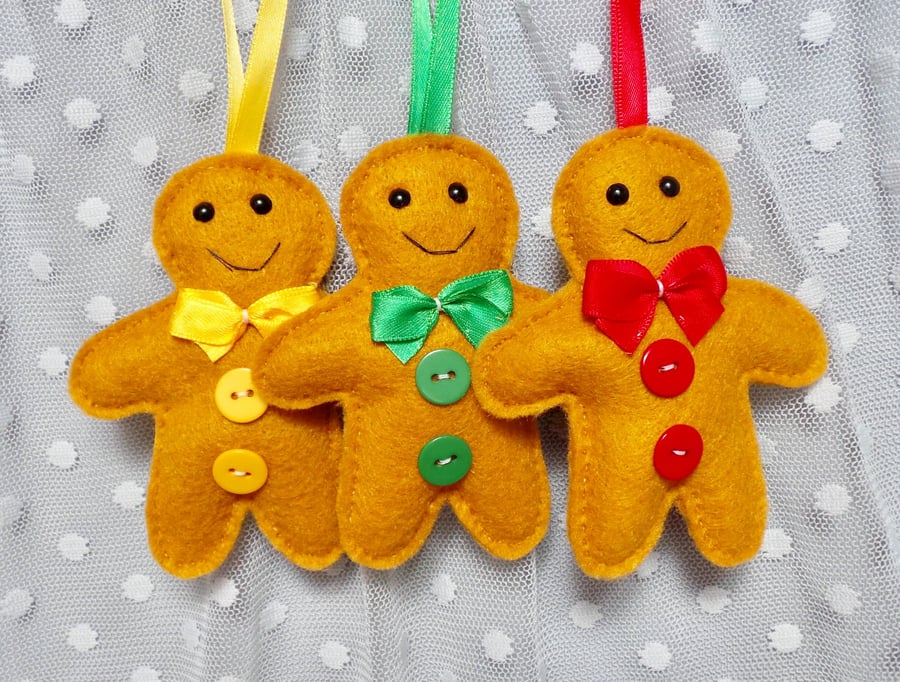Gingerbread Man decoration, Bright Tree Ornament, Carnival Christmas Collection