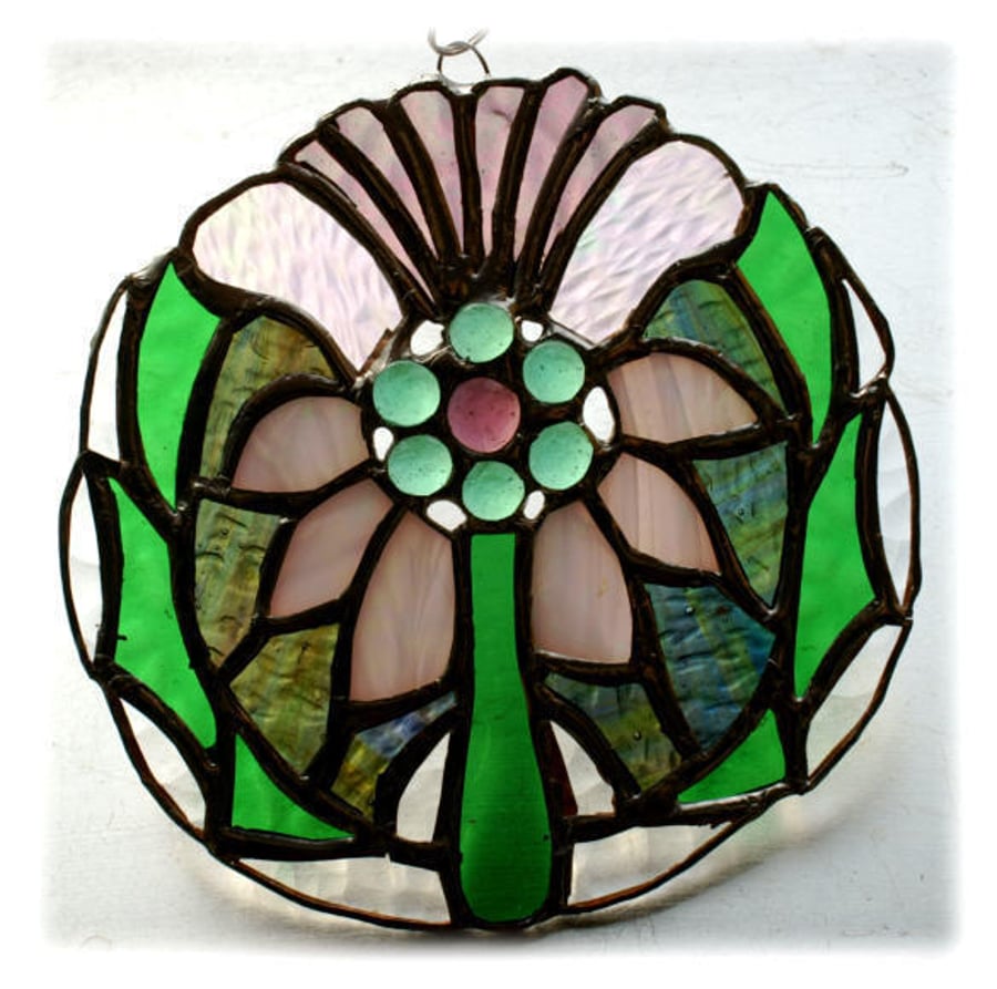 Scottish Thistle Stained Glass Suncatcher Flowe... Folksy