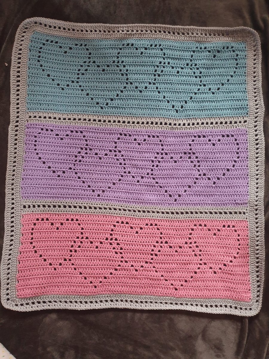 Linked Hearts Baby Blanket